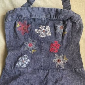 Embroidered Denim Dress
